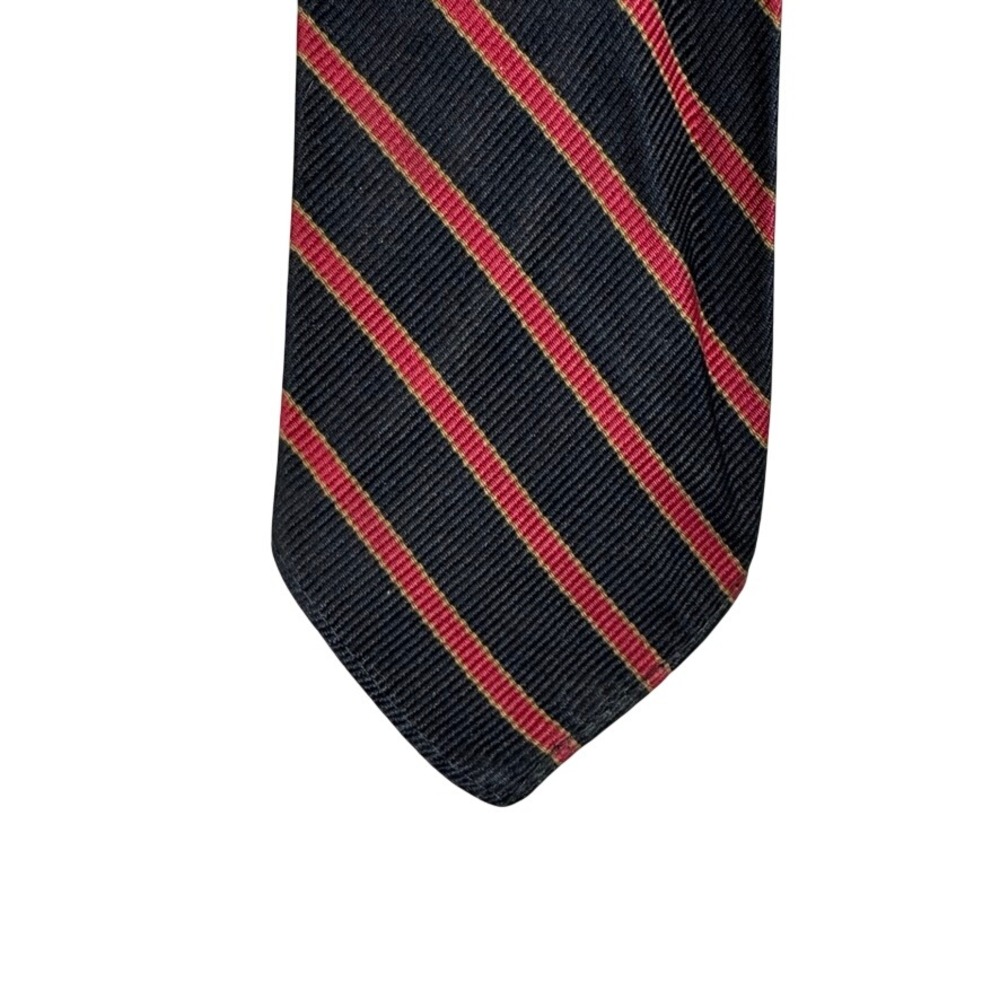 Princeton University Store Vintage Silk Tie British Regimental Stripe Navy Red